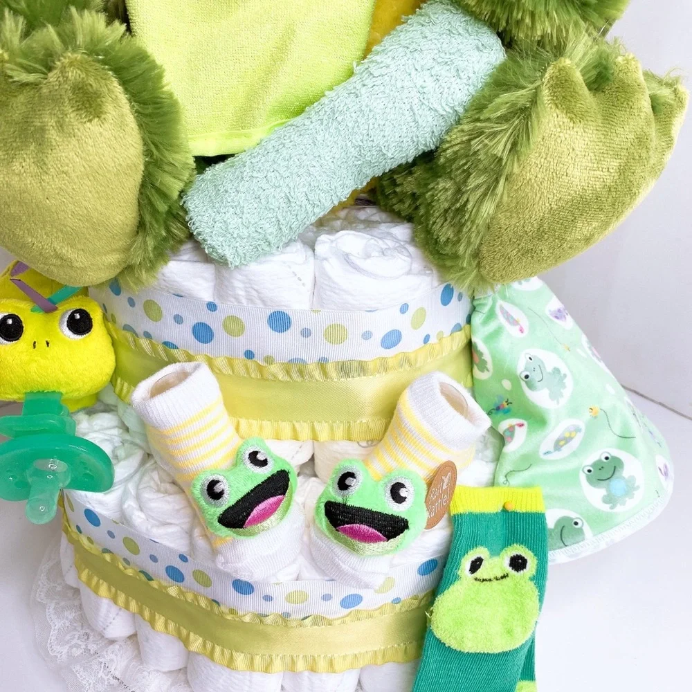 Frog Diaper Cake